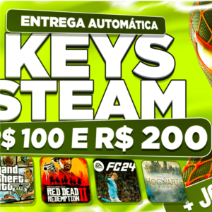 STEAM KEY ULTRA + 2 BRINDES - RANDOM triple A/ jogos acima de R$200 ou 100